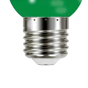Lâmpada Bolinha LED Verde 1,5W E27 Bivolt Decorativa