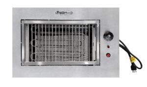 Churrasqueira elétrica de embutir Pratic Metal em aço inox 430 com grelha uruguaia