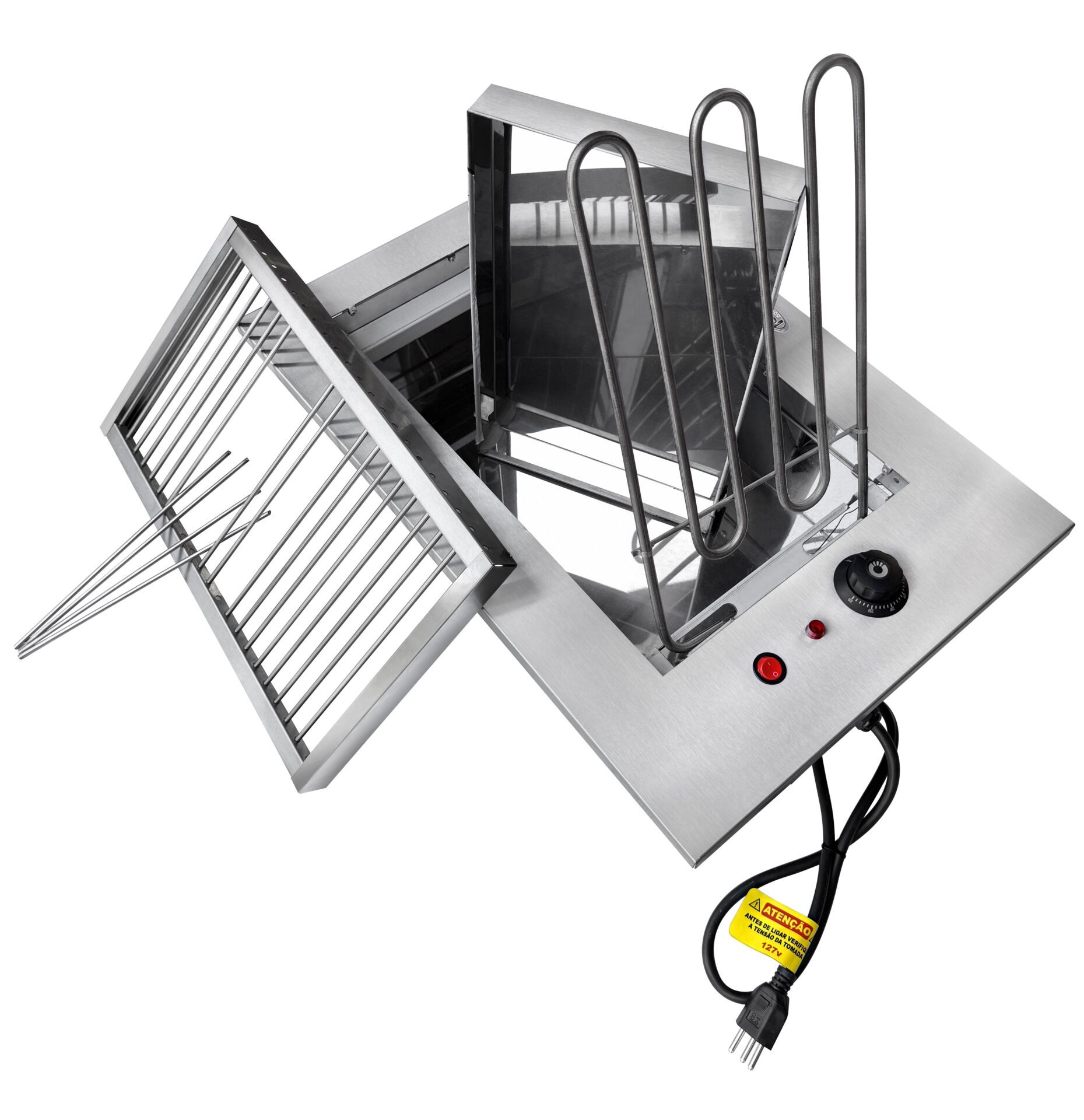Churrasqueira Elétrica de Embutir Pratic Metal 625x425mm Inox - Imagem 3