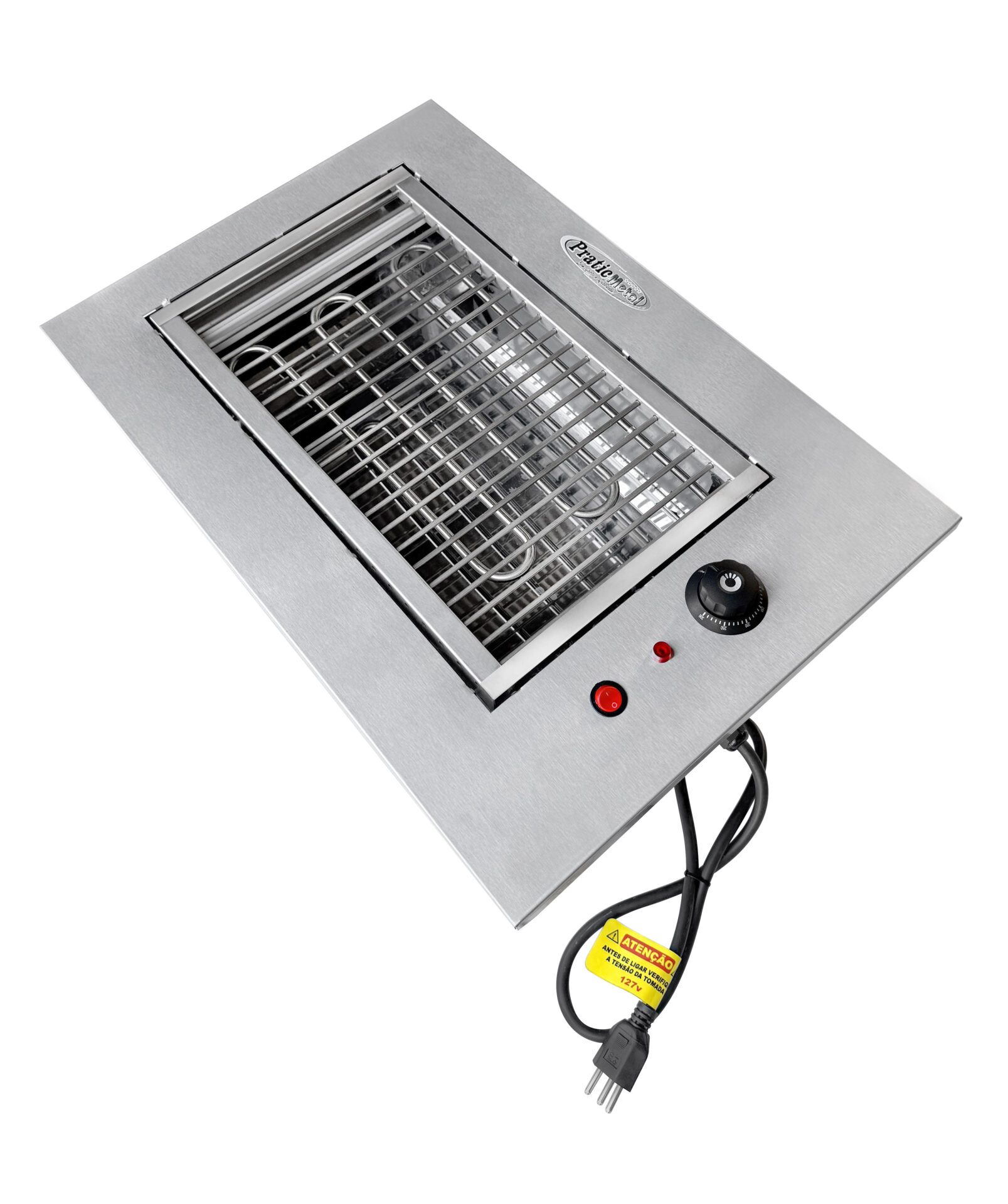 Churrasqueira Elétrica de Embutir Pratic Metal 625x425mm Inox - Imagem 2