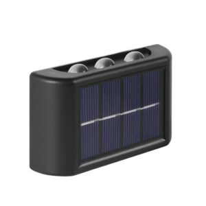 Arandela Solar 6 LEDs Parede Externa Sensor Automático IP65