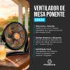 Ventilador Turbo 35cm 3 em 1 Ponente Mesa Parede Chão 3 15449739743 ponente mini 35cm 003
