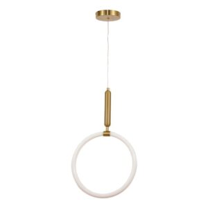Lustre Pendente Moderno Dourado 15W 3000K 30cm