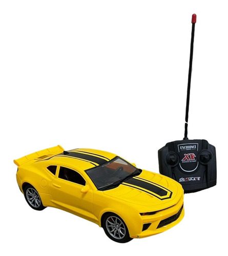 Carrinho Controle Remoto Camaro Amarelo Escala 1:16 Com Luzes