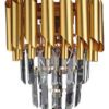 Arandela Dourada Nitrolux LA-001M com Cristais 2 Lâmpadas E14 2 15564622247 15564618968 15312859931 arandela dourada 1