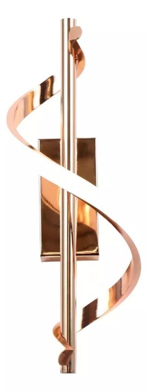 Arandela Espiral LED 10W Dourada 3 em 1 Bivolt 36cm