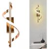 Arandela Espiral LED 10W Dourada 3 em 1 Bivolt 36cm 4 15564623168 15564620130 15314892400 aredenla espiral moderna