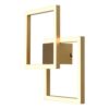 Plafon LED Dourado Bella Tec 45W 3000K 41cm 2 Plafon led dourado Bella Iluminação modelo Tec quadrado 45w