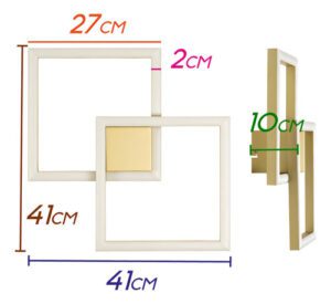 Plafon LED Dourado Bella Tec 45W 3000K 41cm