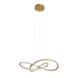 Pendente Infinito Dourado 60cm LED 4000K Bivolt Nitrolux