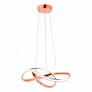 Lustre Pendente Moderno 45W 3 em 1 Bivolt Rose Gold