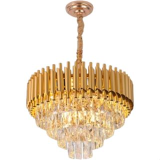 Lustre Redondo Dourado 50cm com Cristais para Sala Luxo 1 15564776978 15564772457 15564765223 15564763287 15564756676 15564753532 15564750568 15351812017 br 11134207