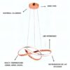 Lustre Pendente Moderno 45W 3 em 1 Bivolt Rose Gold 4 15564776996 15564772479 15564765387 15564763310 15564756749 15564753647 15564750803 15564750125 15339161427