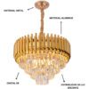 Lustre Redondo Dourado 50cm com Cristais para Sala Luxo 5 15564777016 15564772494 15564765262 15564763315 15564756699 15564753569 15564750613 15564749994 15292453715