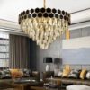 Lustre Pendente de Cristal 80cm Nitrolux LTR018 Luxo 16 Lâmpadas 4 15564777118 15564772484 15564766221 15564763585 15564756987 15564754092 15564752548 15564750375 15351809232