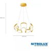 Lustre Pendente de LED Ondulado 48W Dourado 3 em 1 Bivolt 3 15564960741 15339164356 br 11134207 7r98o m7wa7nvaq90128 tn