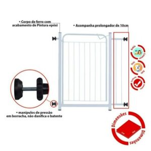 Grade de Proteção Pet com Extensor 80cm - Segurança e Praticidade