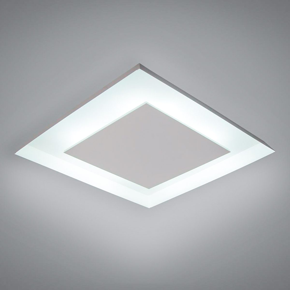 Plafon de Luz Indireta Quadrado 35x35cm 4 Lâmpadas E27 Branco - Imagem 2
