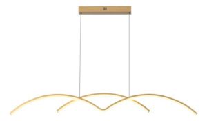 Luminária Pendente LED 30W 3000K Arco Dourado Moderno