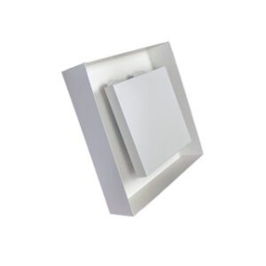 Lustre Sobrepor Quadrado Branco Bivolt Iluminação Decorativa