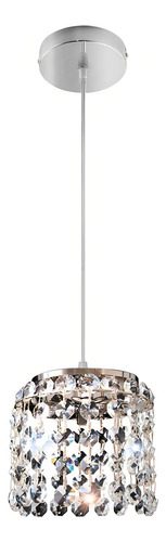 Lustre Pendente de Cristal Milano 12cm Branco Bivolt