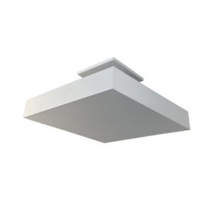 Plafon de sobrepor quadrado 35x35cm luz indireta 4 lâmpadas