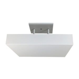 Plafon de sobrepor quadrado 35x35cm luz indireta 4 lâmpadas