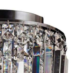 Plafon de Cristal Cromado 25cm com 4 Lâmpadas G9