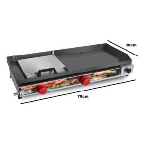 Chapa de Lanche Elétrica 70x30cm Inox com Prensa