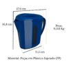 Jarra de Plástico 1 Litro Unitermi Azul com Tampa 3 15565155004 15564858832 15316308537 325f41d58f4510f3ed796f219c801680