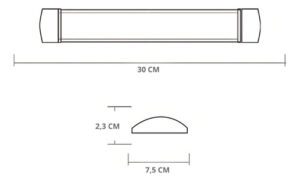 Luminária LED Taschibra Sobrepor Line 9W 6500K Bivolt Branca