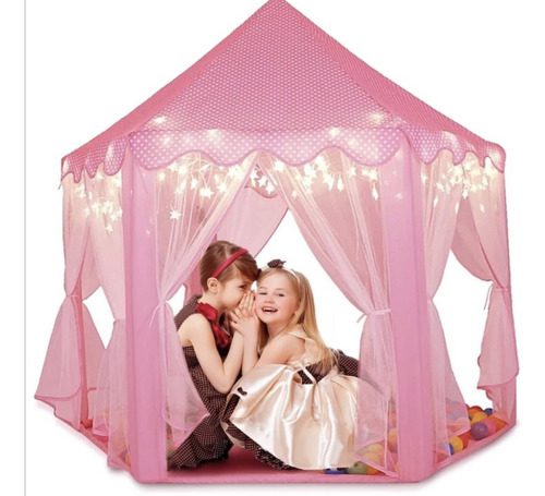 Barraca Infantil Tenda Cabana Rosa com 1 Luz de LED 1 15565196127 15292434104 d 971196 mlu75010454442 032024 o 2