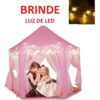 Barraca Infantil Tenda Cabana Rosa com 1 Luz de LED 6 15565196301 15565181998 15292434115 d 931600 mlu75152335695 032024 o