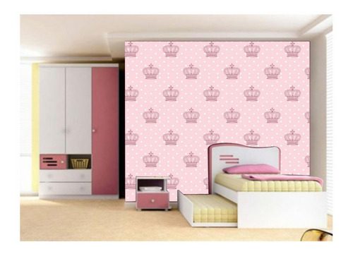 Papel de Parede Infantil Coroa Rosa 3,00m x 0,52m Adesivo 1 15565450284 15565446068 15565413125 15565193472 15292462164 d 666707 mlb42415202860 062020 o 1