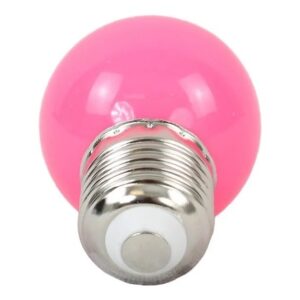 Lâmpada Bolinha LED Rosa 1,5W Bivolt E27 Decorativa