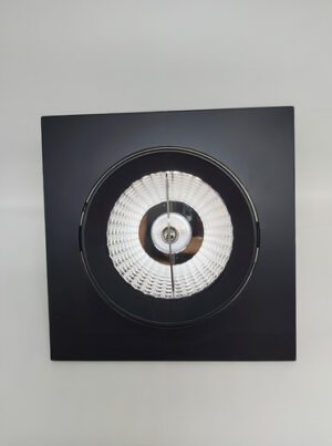 Spot de embutir AR111 Quadrado Interlight Preto IL0157