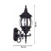Arandela Colonial 8 Faces Preta em Alumínio e Vidro 56cm 7 15565660831 15361471326 imgi 8 0277cd62118baa4215ba58d4171a7521 2 1