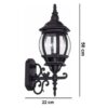 Arandela Colonial 8 Faces Preta em Alumínio e Vidro 50cm 5 15565660865 15565523126 15361471281 imgi 4 br 11134201 23030 pvg2k8i66povb2 tn