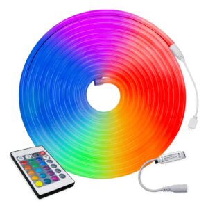 Fita Mangueira de LED Neon RGB 5 Metros 12V com Controle