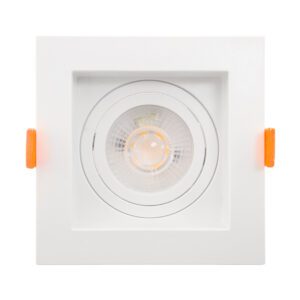 Spot de embutir quadrado recuado 10x10cm GU10 Branco