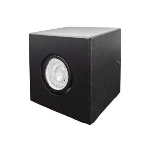 Spot Sobrepor Quadrado 12cm Preto 6.5W LED Incluso