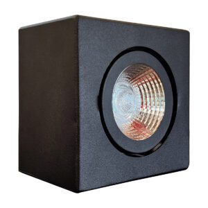 Spot Plafon Sobrepor Box 1x AR70 Preto 4,8W LED