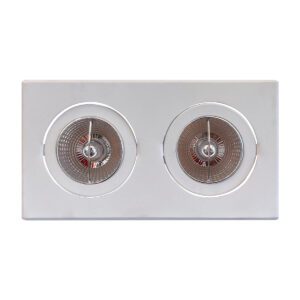 Spot de Sobrepor Duplo Box 2x PAR20 Branco Direcionável