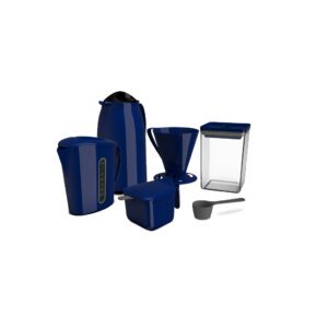Kit Café Unitermi 6 Peças Super Prático com Garrafa Térmica 1L