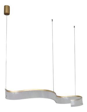 Lustre Pendente Moderno 28W Dourado 3 em 1 LED