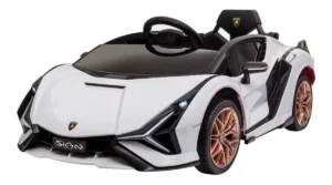 Soluções para o seu bem estar! 20 Mini Carro Elétrico Lamborghini Sian 6V Branco Importway