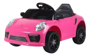 Mini Carro Elétrico Infantil 12V Rosa com Controle Remoto