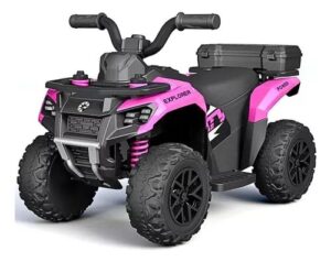 Mini Quadriciclo Elétrico Infantil 6V Rosa Explorer