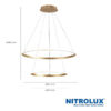 Pendente LED 2 Anéis 60cm Dourado 48W Bivolt Moderno 7 15565741876 15565520282 15564777160 15564772512 15564766262 15564763646 15564757003 15564754161 15564752589