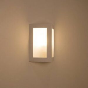 Arandela Triangular Alumínio Branca 1 Facho Iluminação Externa